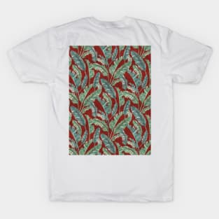 Tropical leaves red T-Shirt